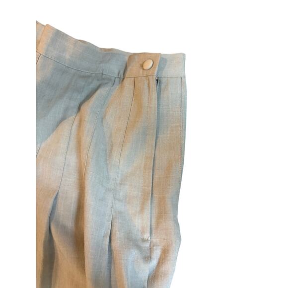 Just Clothes Vintage Women's 16 Linen Feel Beige Pleated Midi Skirt EUC - Picture 5 of 5